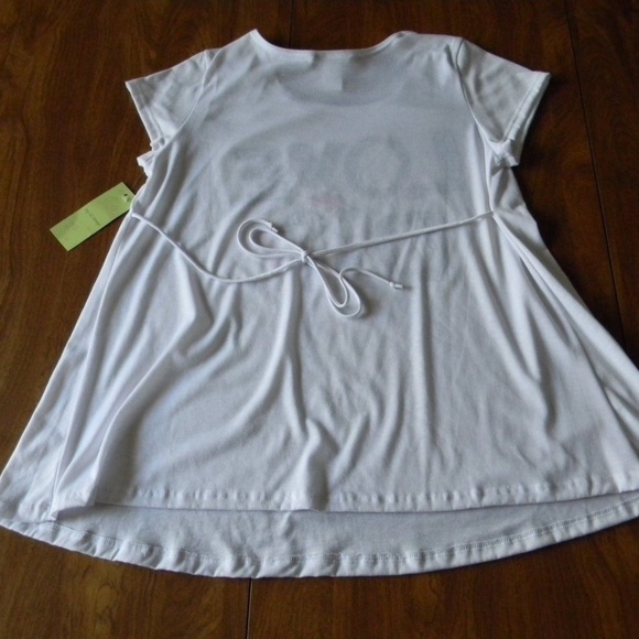 My Lil Bump Maternity Medium White Love Day Shirt - Picture 2 of 2